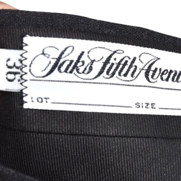 Saks Fifth Avenue Vintage Deadstock 100% Woorsted Wool Pants 36 Gray Unhemmed - Picture 5 of 12